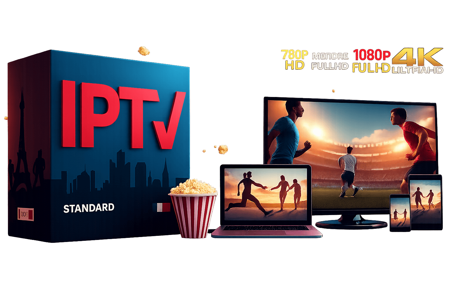 Abonnement TV Premium 12 Mois - Accès Illimité à Chaînes, Films, Séries & Sport En HD/4K - Code Immédiat